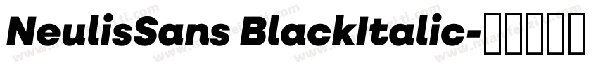 NeulisSans BlackItalic字体转换